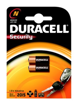 Duracell DUR203983, Security-Batterie N, 1,5V, 825mAh, Alkaline, 2 Stück