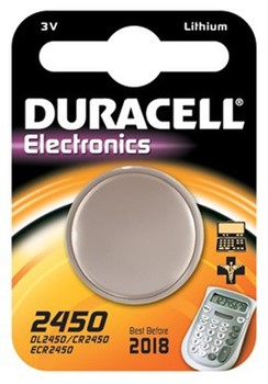 Duracell DUR774692, Elektronik-Batterie 2450, 3V, 620 mAh, Lithium, 1 Stück