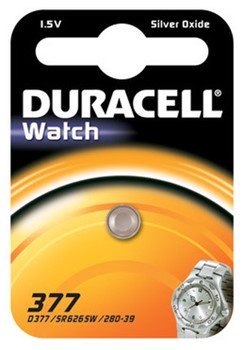 DURACELL Uhr Batterie, 377, 1 Stück (Duracell DUR936830)