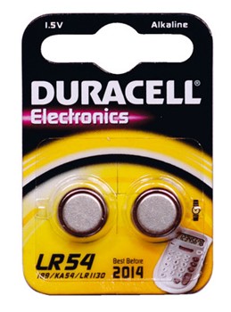 Duracell DUR936908, Elektronik-Batterie, LR54, 2 Stück