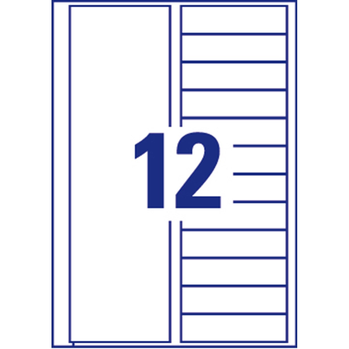 Avery Zweckform 01640061 Blanko-Register mit Etiketten, A4, weiß