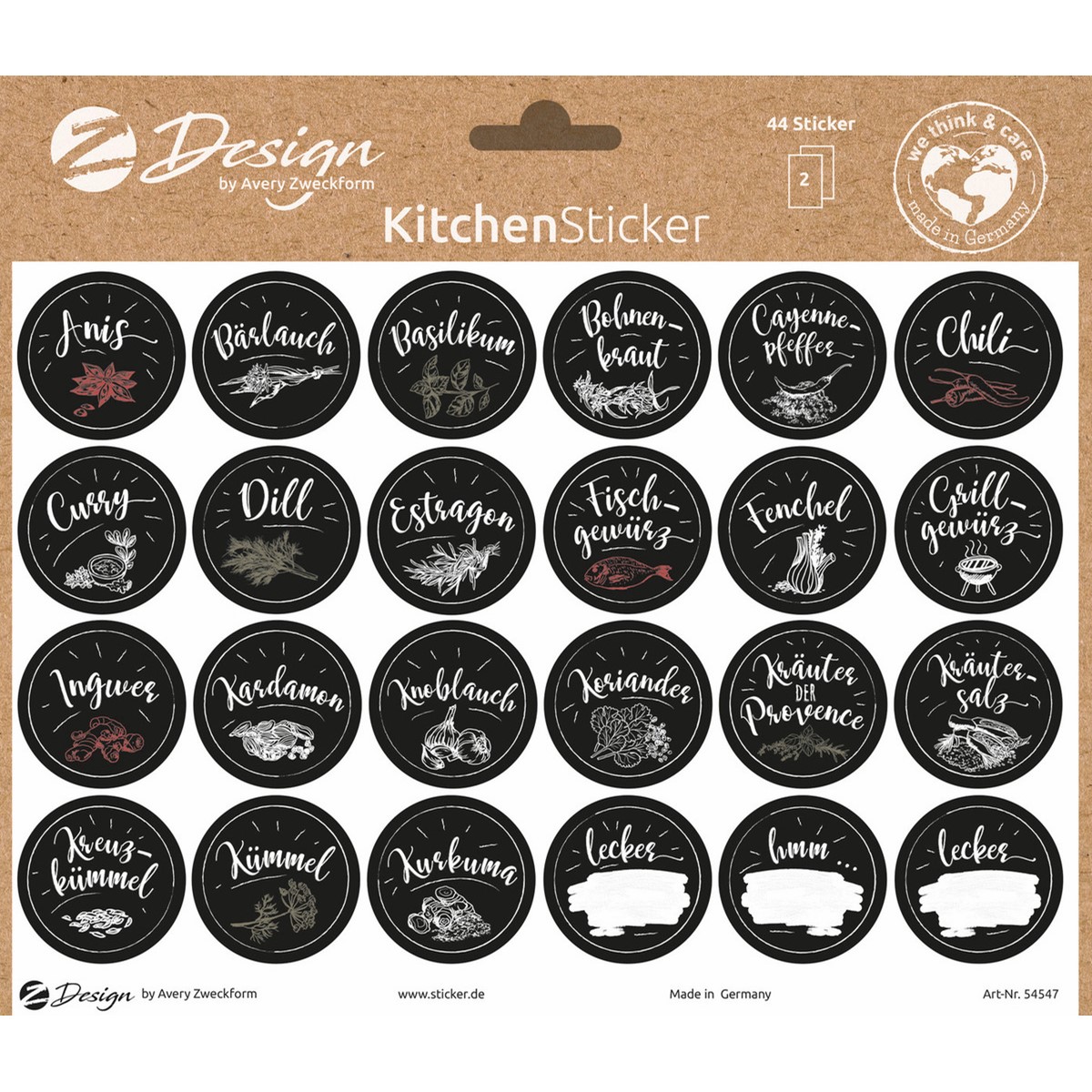 Avery Zweckform 54547 Papier Sticker 
