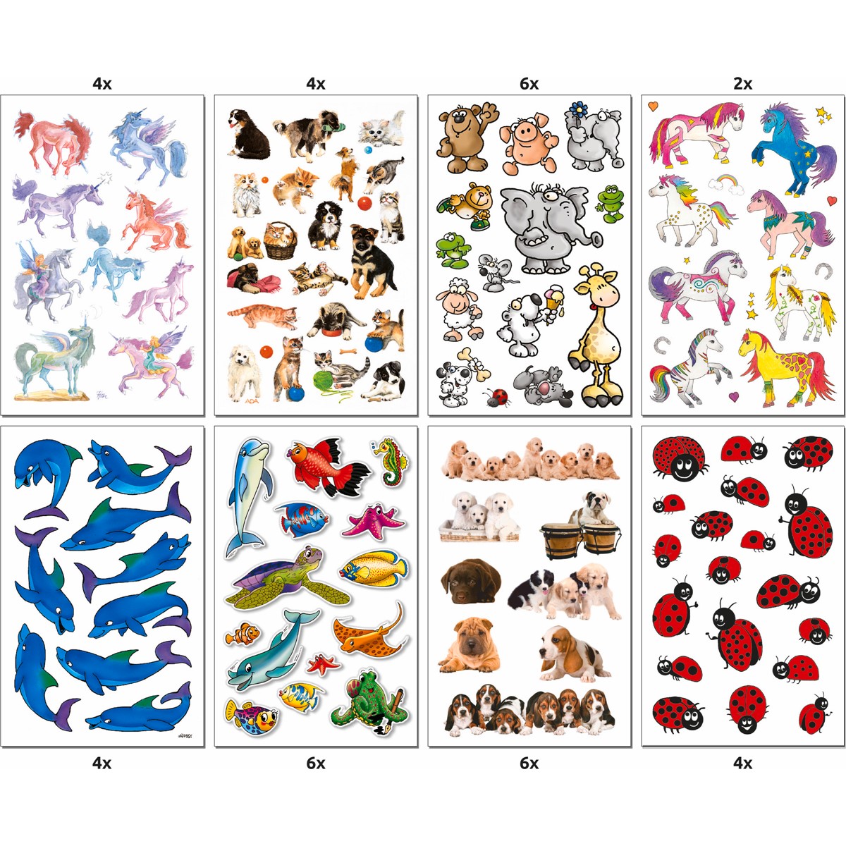 Z-Design 59992 Stickerset &ldquo;Tiere&rdquo;, über 450 Sticker