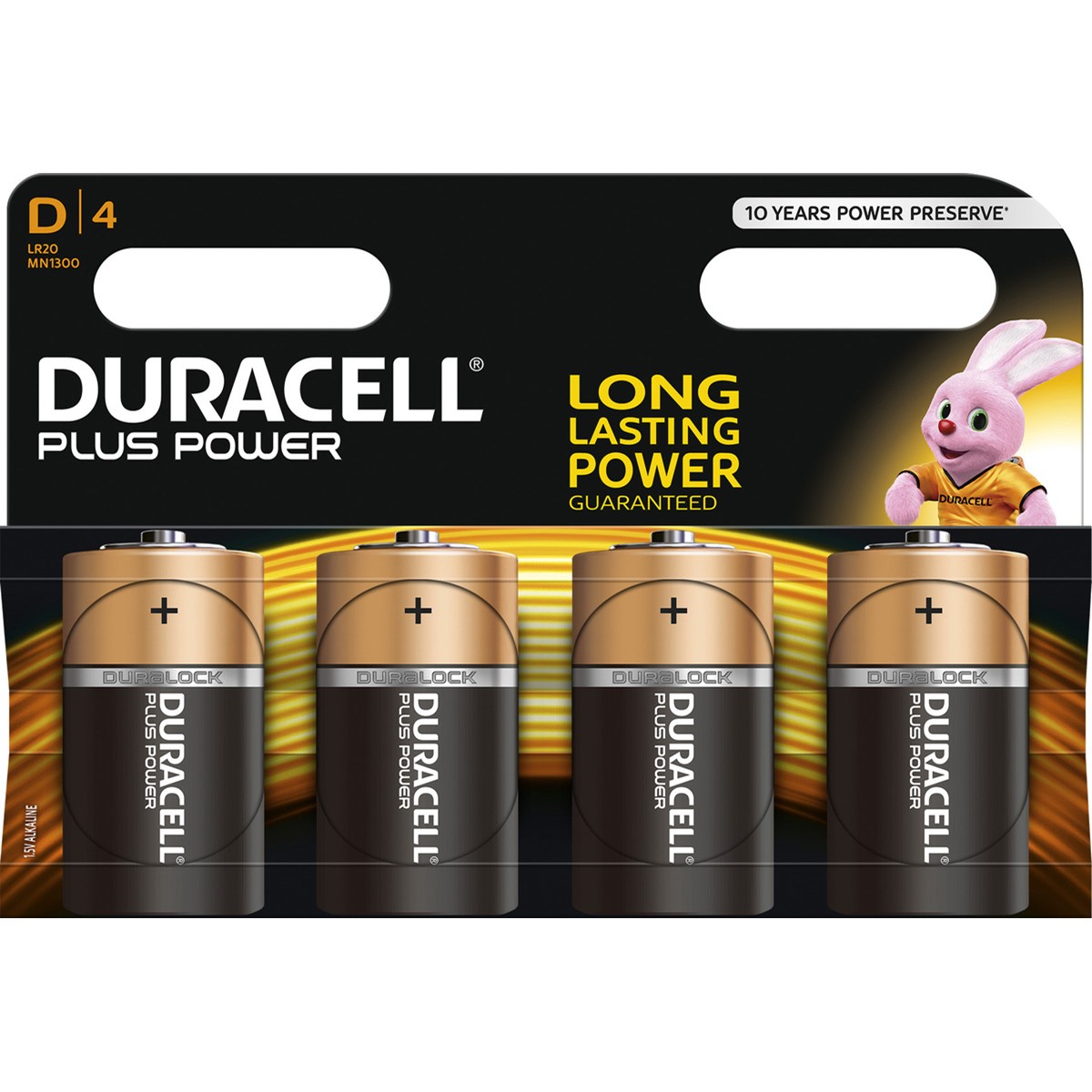 Duracell DUR019201 Plus Power Alkaline Batterien, D Mono