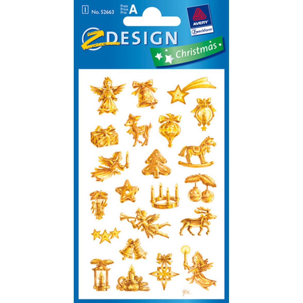 Z-Design 52663 Crystal Sticker WE-Marken, gold