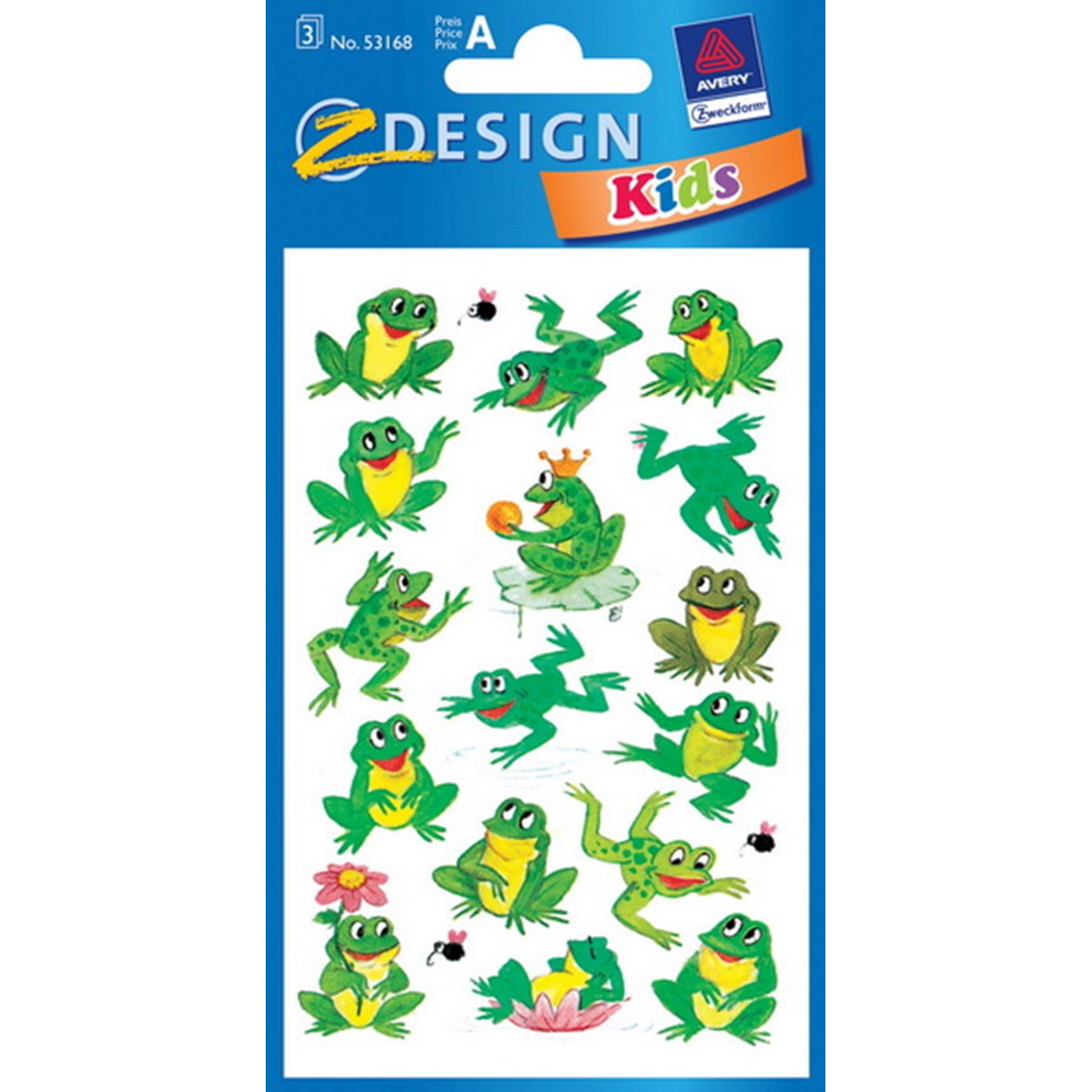 Z-Design 53168 Papier Sticker Frosch