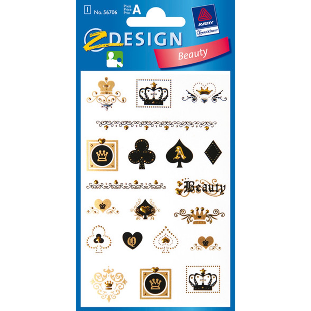 Hardware Sticker Z-Design 56706 Hardware Sticker Kronen Karten