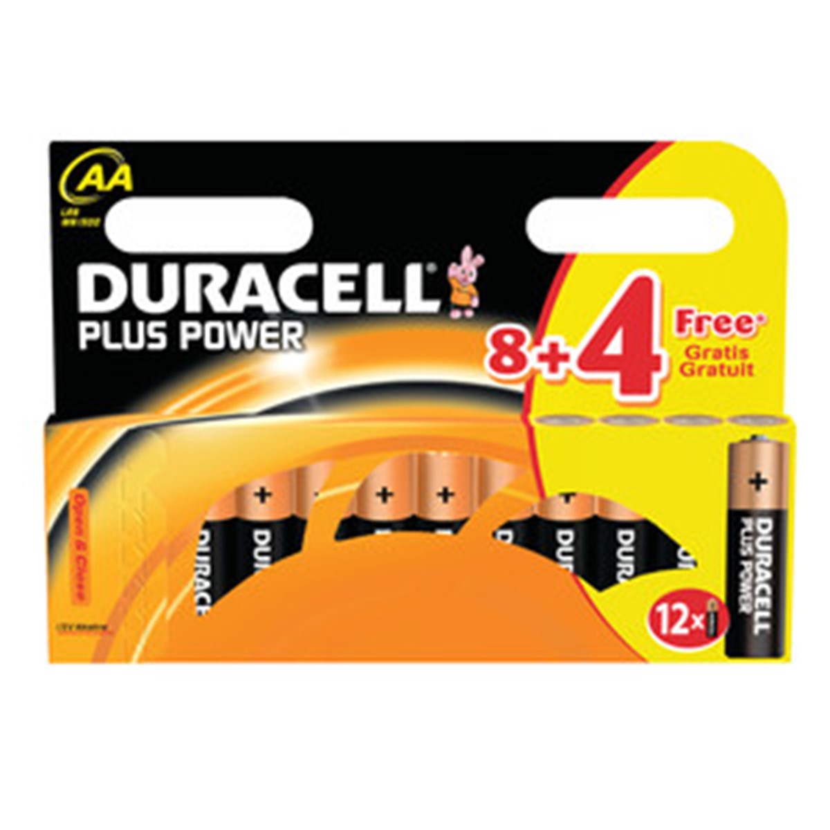 Duracell DUR018167 Plus Power Batterien, AA 8+4er Pack