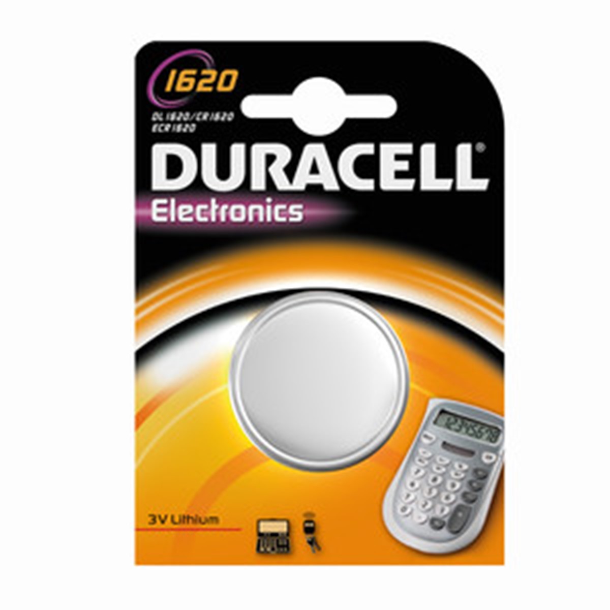 1er Pack Duracell Knopfzellenbatterie 1620 CR1620 3V 