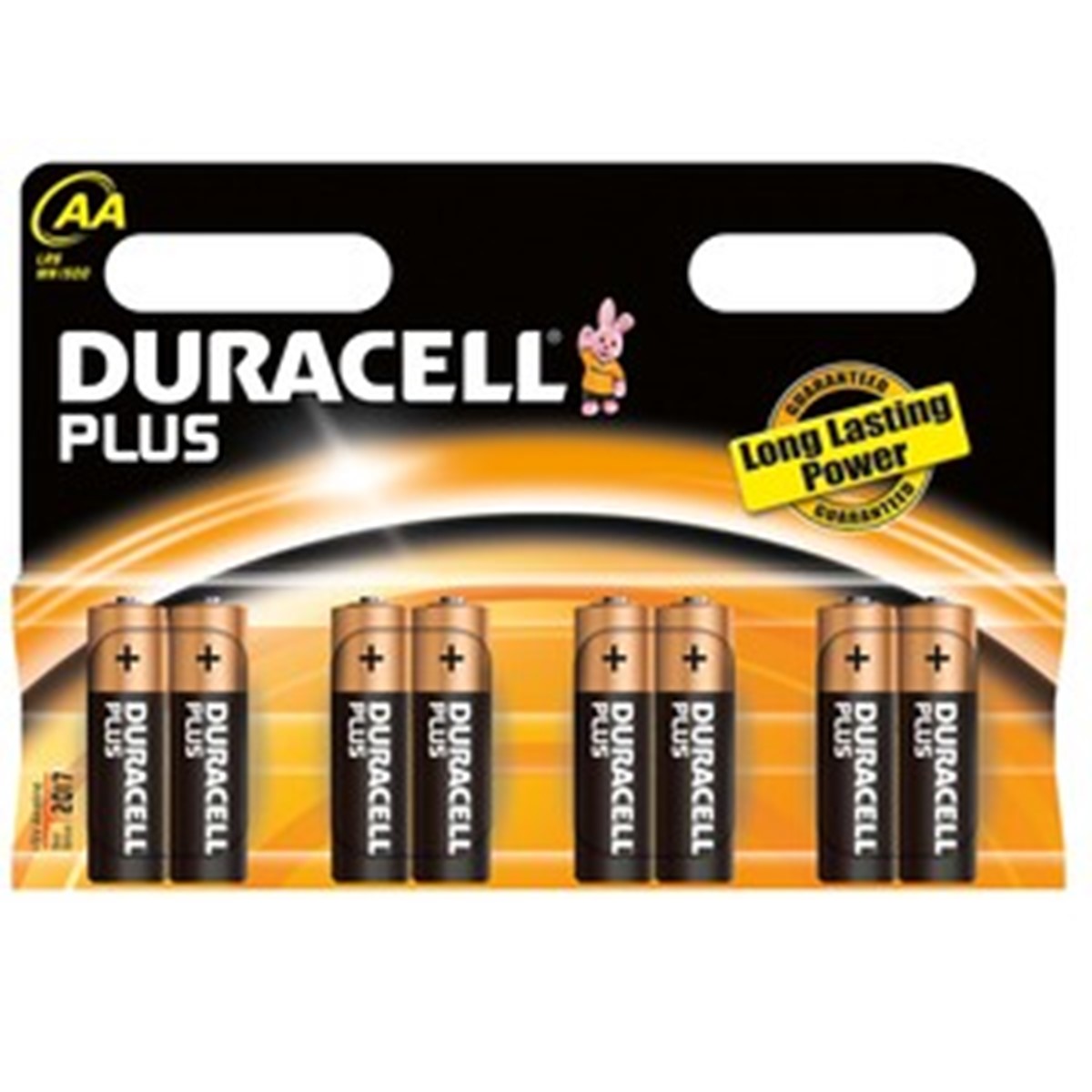 Duracell DUR038110 Plus Alkaline Batterien, AA, 8er Pack