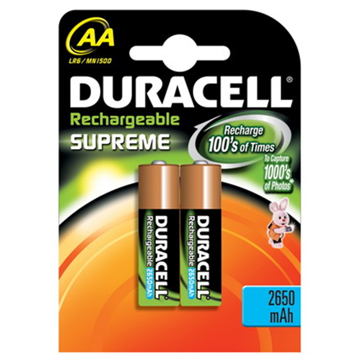 Duracell DUR065703 Nickel-Metallhydrid Akkus, Mignon AA, 2650mAh
