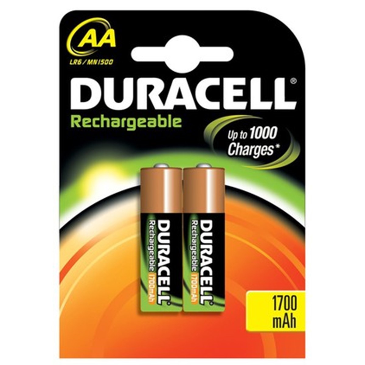 Duracell DUR065727 Nickel-Metallhydrid Akkus, Mignon AA, 1700mAh 