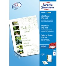 Avery Zweckform Superior Inkjetpapier, matt, A4, 170g, beidseitig beschichtet