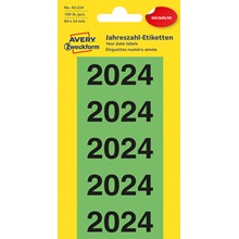 Avery Zweckform Jahreszahlen 2024, 60 x 24 mm, grün