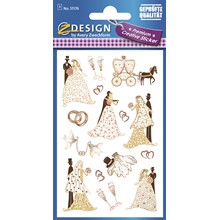 Z-Design Premium Papier Sticker Brautpaar