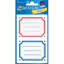 Z-Design Buchetiketten Rahmen rot/blau
