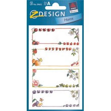 Z-Design Haushaltsetiketten Sticker, Fruchtrahmen